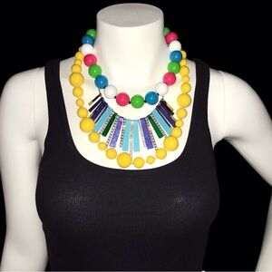 Three Colorful and Vintage Necklaces